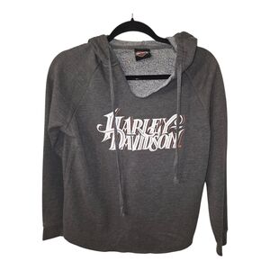 Harley-Davidson Charcoal V-Neck Women's Sweatshirt